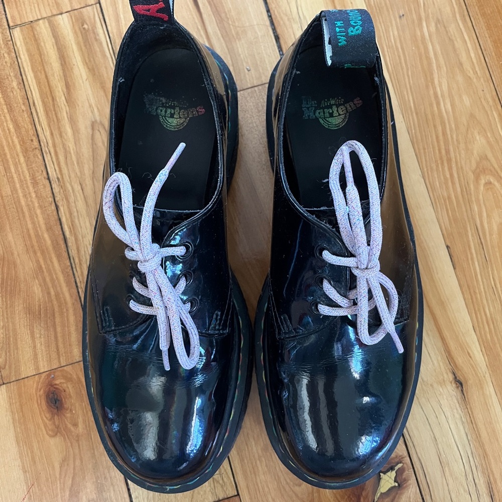 Doc Marten Men’s Patent Leather Platform Oxfords Size 10